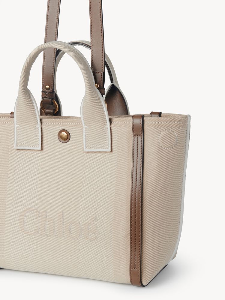 Chloé E25 Tote Bag — Beige Canvas