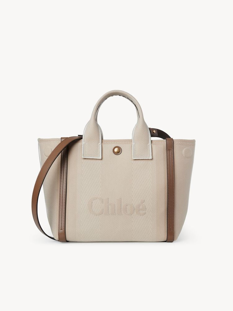 Chloé E25 Tote Bag — Beige Canvas