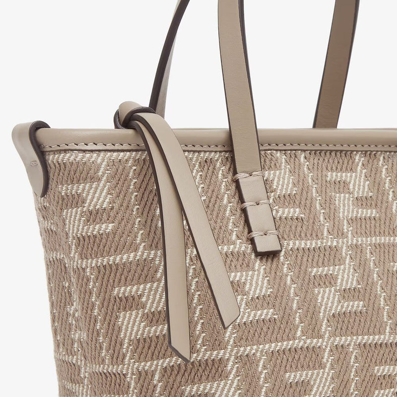 Fendi E25 Tote Bag — Beige Canvas