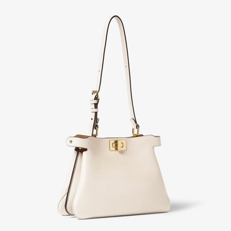 Fendi E25 Shoulder Bag — Beige Leather