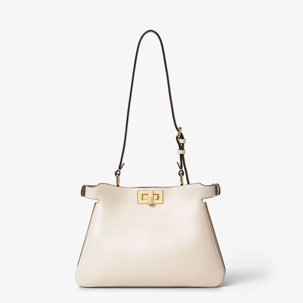 Fendi E25 Shoulder Bag — Beige Leather