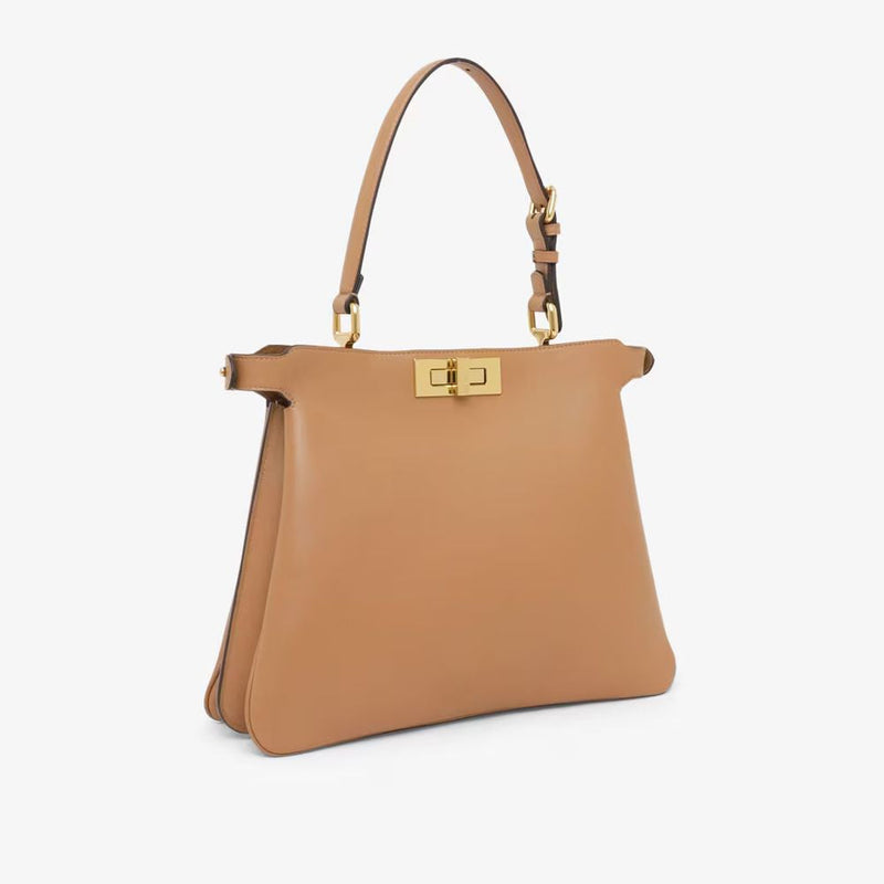 Fendi E25 Shoulder Bag — Tan Leather