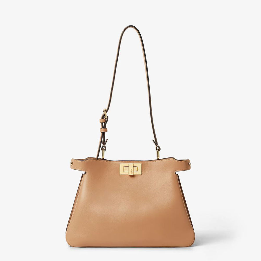 Fendi E25 Shoulder Bag — Tan Leather