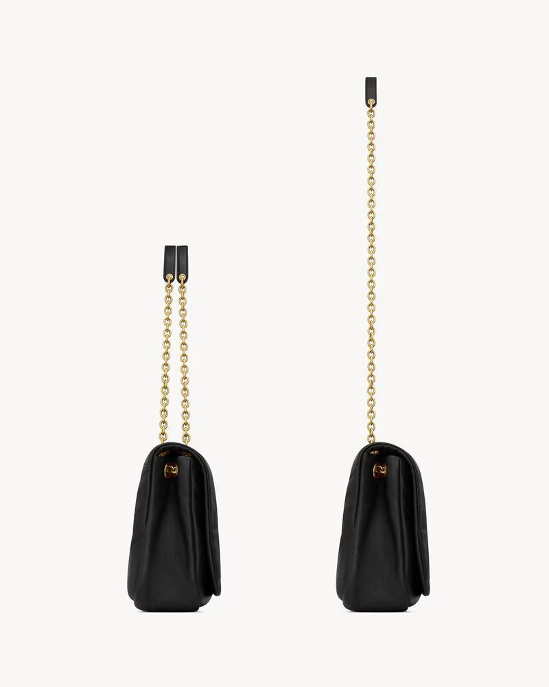 Saint Laurent Shoulder Bag — Black Nappa Leather