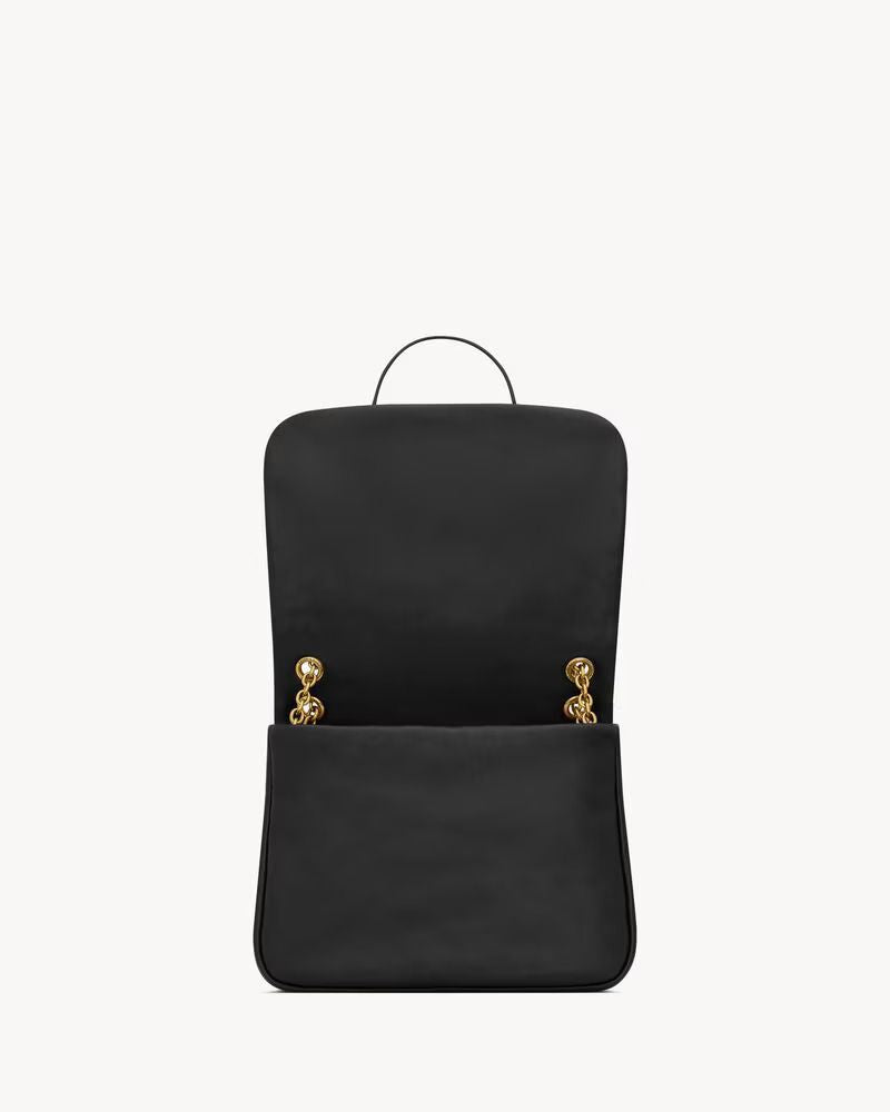Saint Laurent Shoulder Bag — Black Nappa Leather