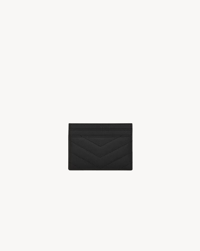 Saint Laurent Quilted Leather Card Case — Black Cases