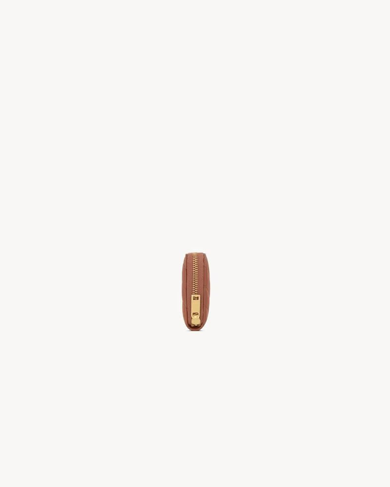 Saint Laurent E25 Portfolio Wallet — Rose Leather