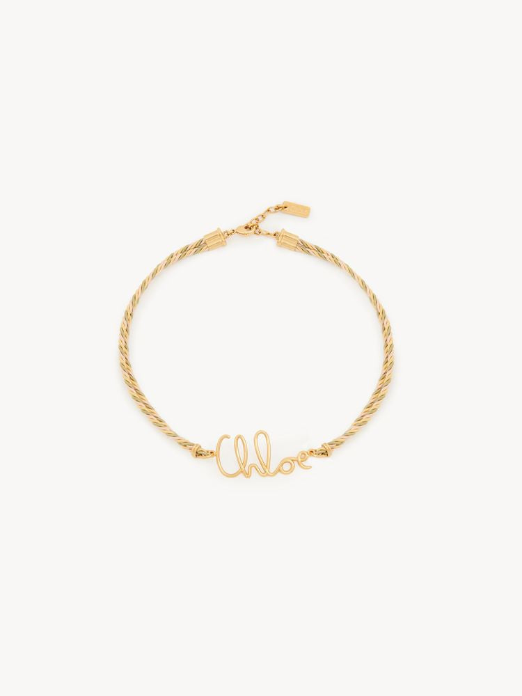 Chloé Logo Nameplate Bracelet — Gold Gold-tone Metal Bracelets