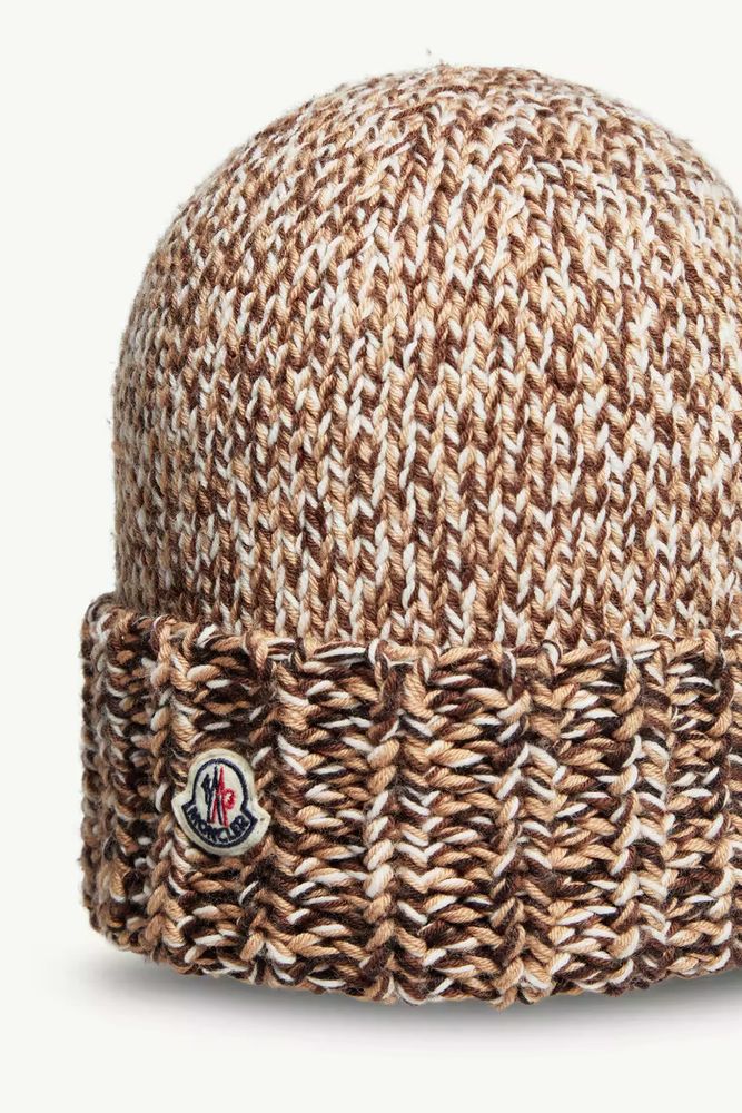Moncler K20933b00039m1282 Chunky Knit Beanie — Tan Beanies
