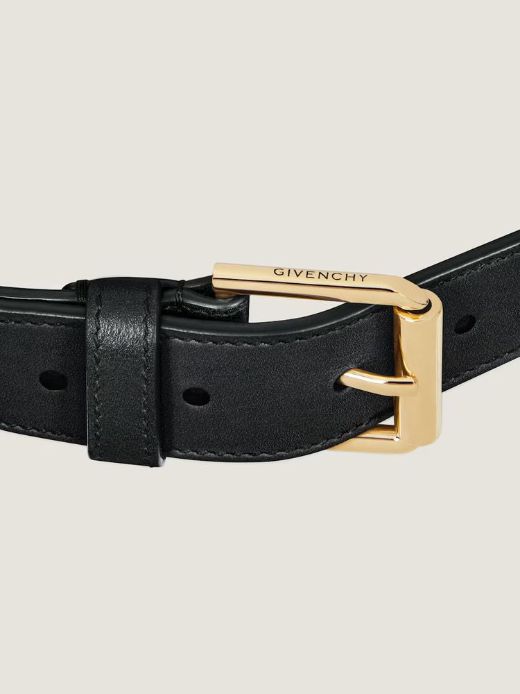 Givenchy Leather Belt — Black Cuir De Veau