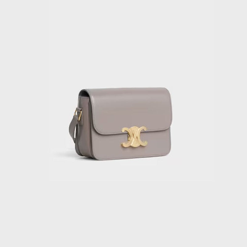 Celine Cel Shoulder Bag — Gray Leather
