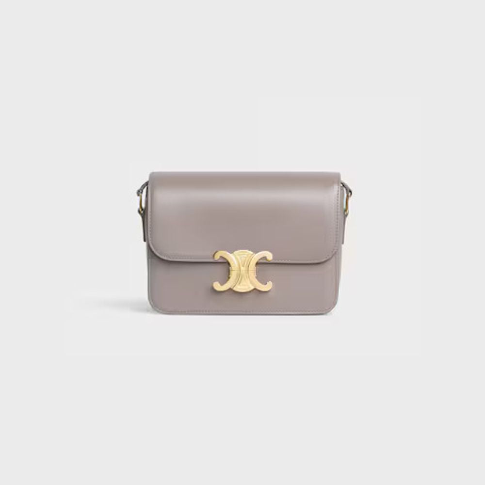 Celine Cel Shoulder Bag — Gray Leather