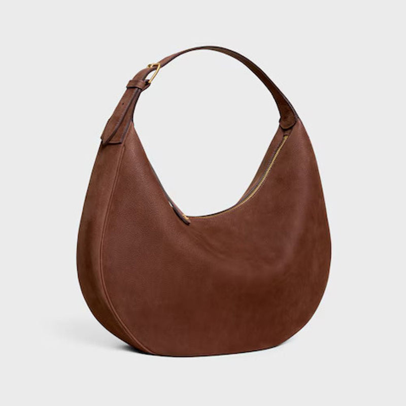 Celine Cel Shoulder Bag — Brown Leather