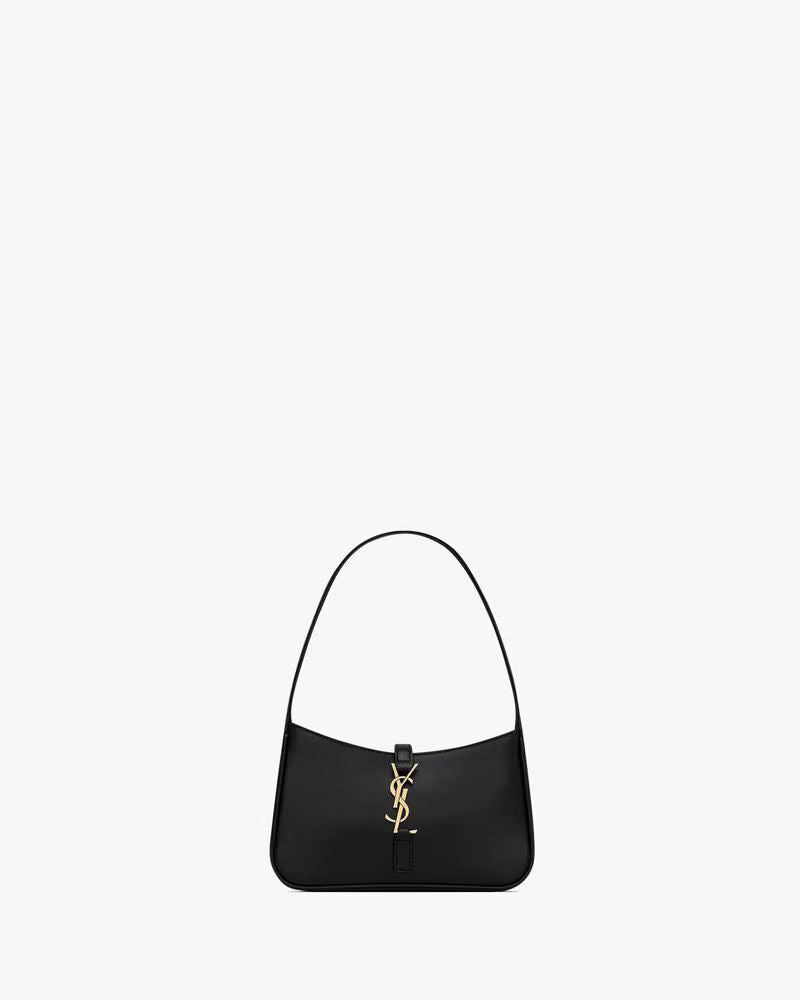 Saint Laurent Sl H25 Shoulder Bag — Black Leather
