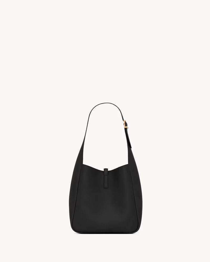 Saint Laurent Sl H25 Shoulder Bag — Black Leather