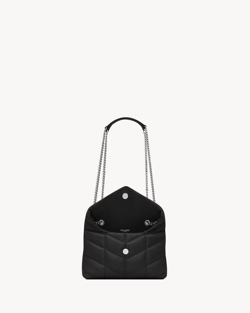 Saint Laurent Shoulder Bag — Black Leather