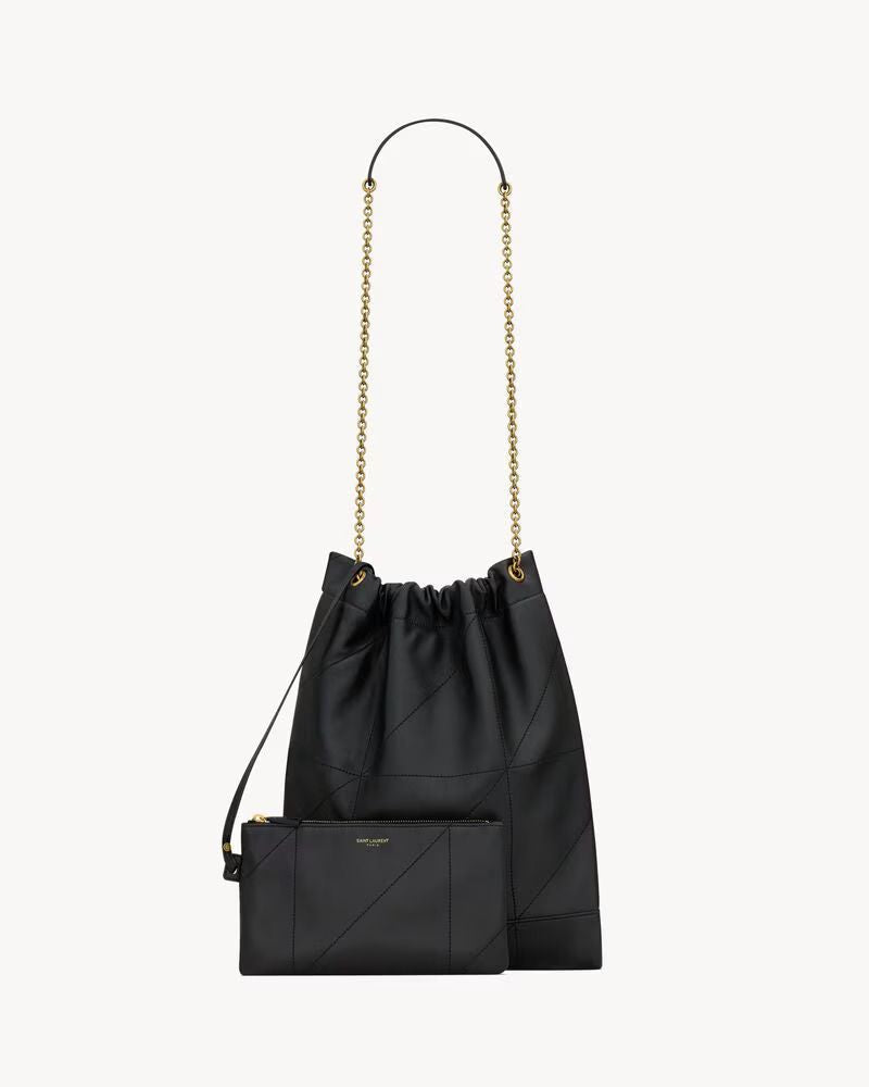 Saint Laurent Sl H25 Shoulder Bag — Black Leather