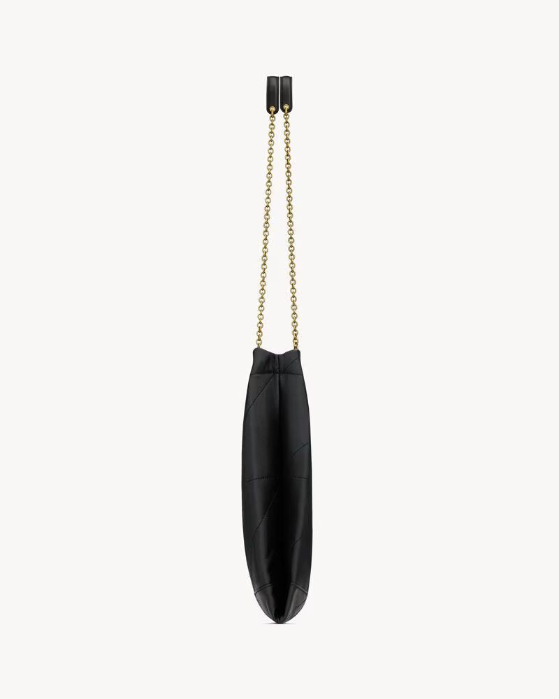 Saint Laurent Sl H25 Shoulder Bag — Black Leather