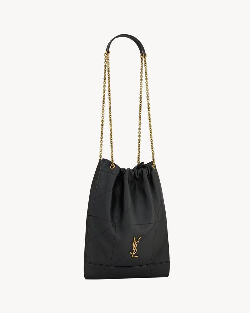 Saint Laurent Sl H25 Shoulder Bag — Black Leather