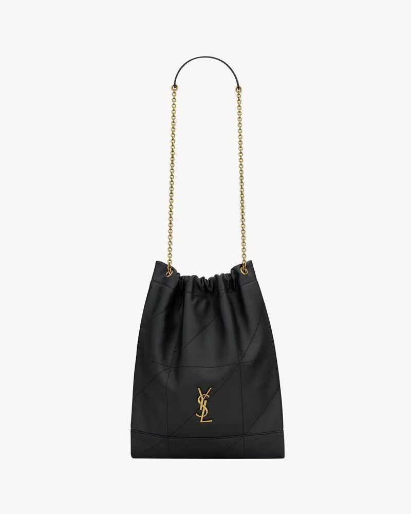 Saint Laurent Sl H25 Shoulder Bag — Black Leather