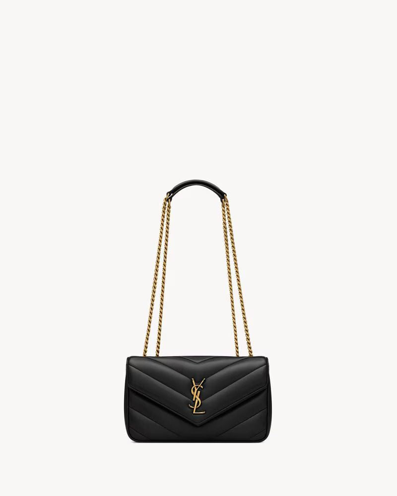 Saint Laurent Sl 25 Shoulder Bag — Black Quilted Leather