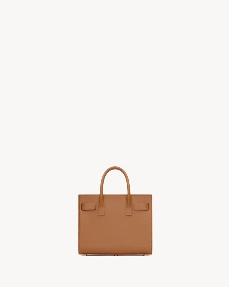 Saint Laurent Sac De Jour Top Handle Bag — Camel Leather