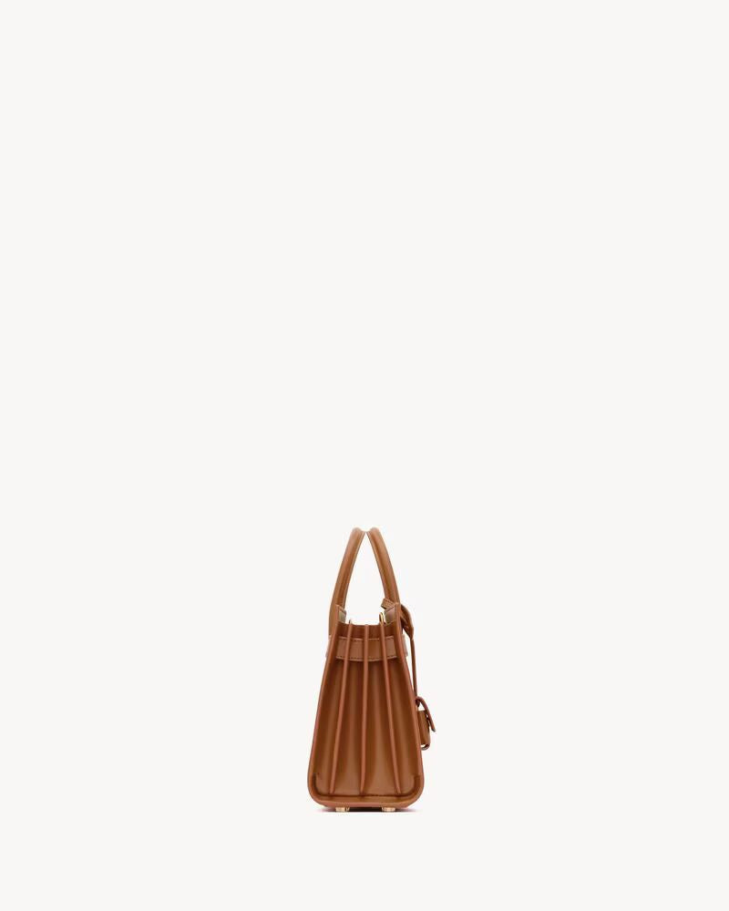 Saint Laurent Sac De Jour Top Handle Bag — Camel Leather