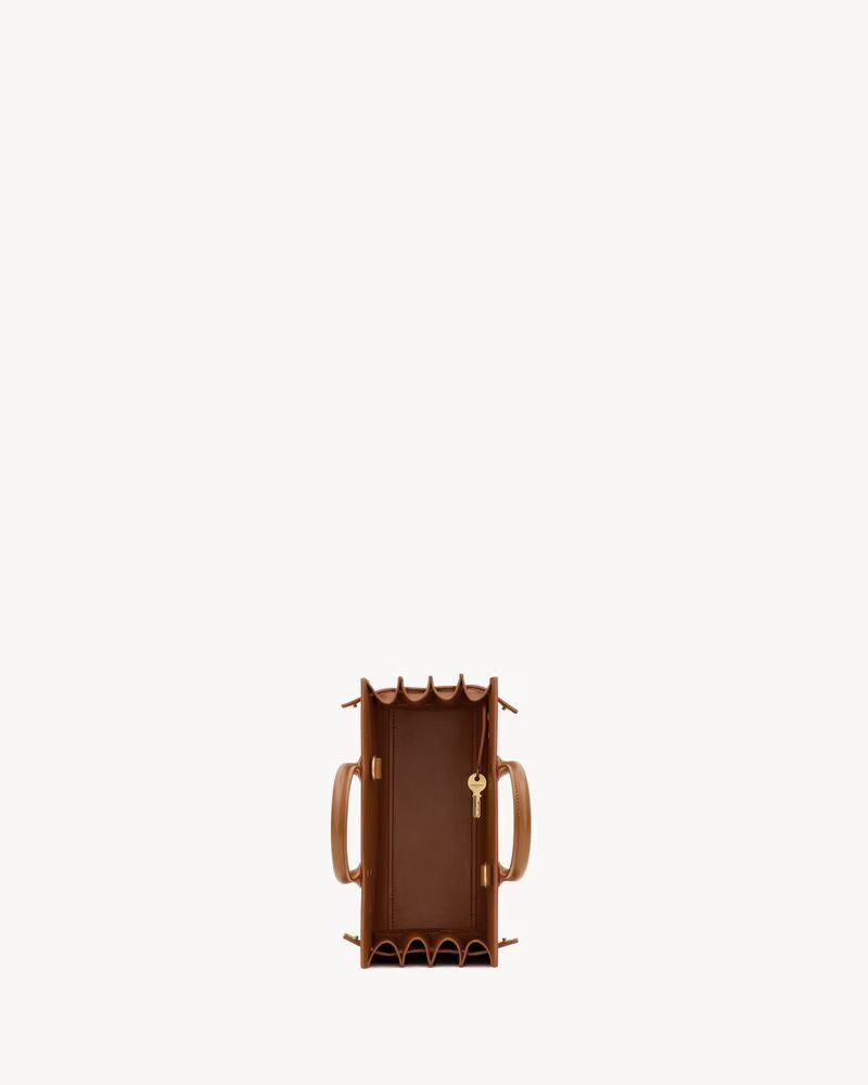 Saint Laurent Sac De Jour Top Handle Bag — Camel Leather