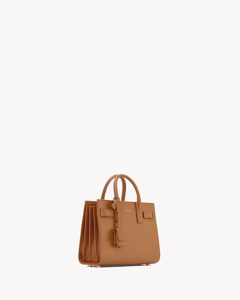 Saint Laurent Sac De Jour Top Handle Bag — Camel Leather