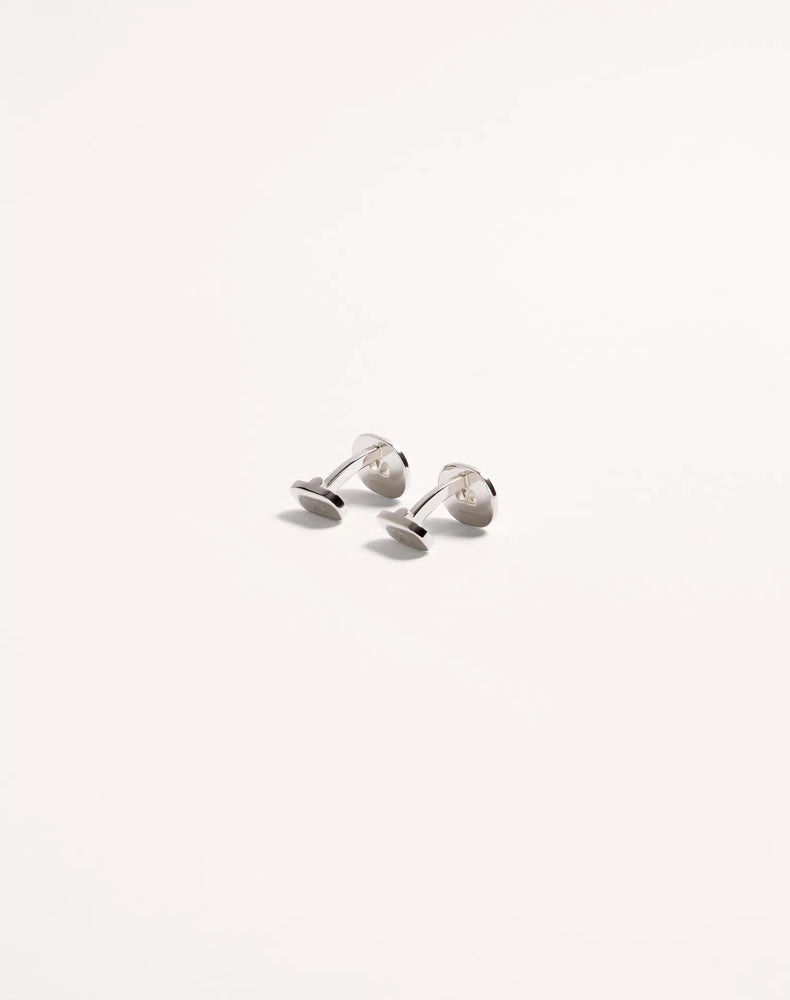 Valentino Garavani Val Button Cufflinks — Silver Metal With Silvered Finish Accessory