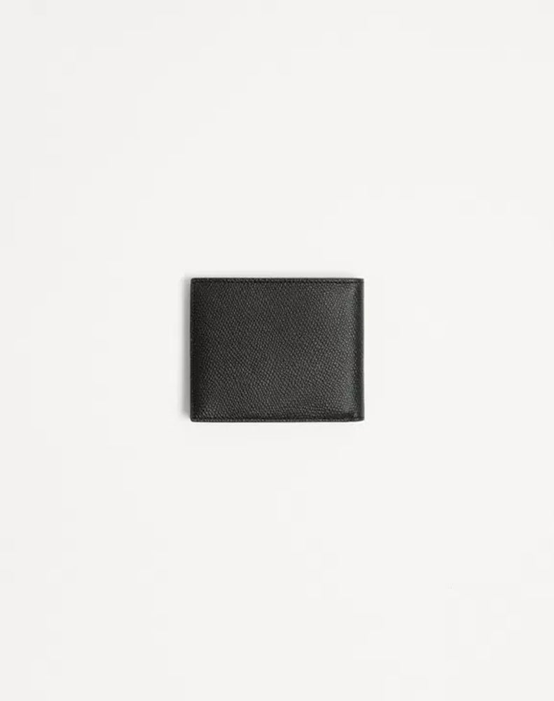 Valentino Garavani Leather Bifold Wallet — Black