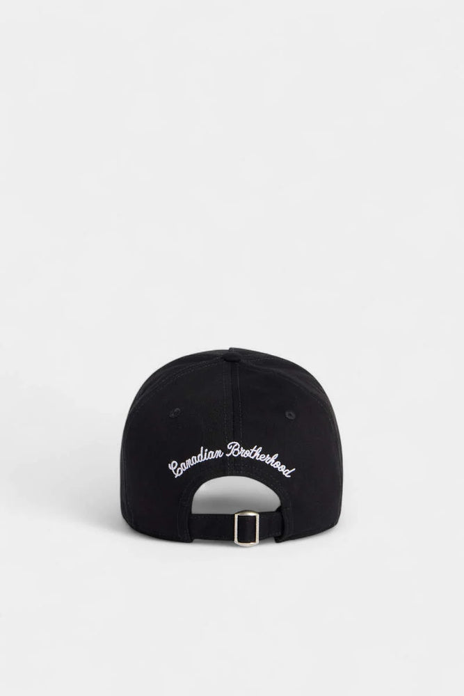Dsquared2 Bcm097605c00001 Logo-Embroidered Baseball Cap — Black Cotton Caps