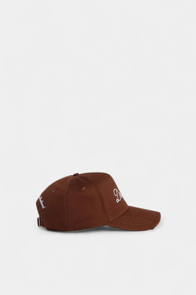 Dsquared2 Bcm097605c00001 Logo-Embroidered Baseball Cap — Brown Cotton Twill Caps