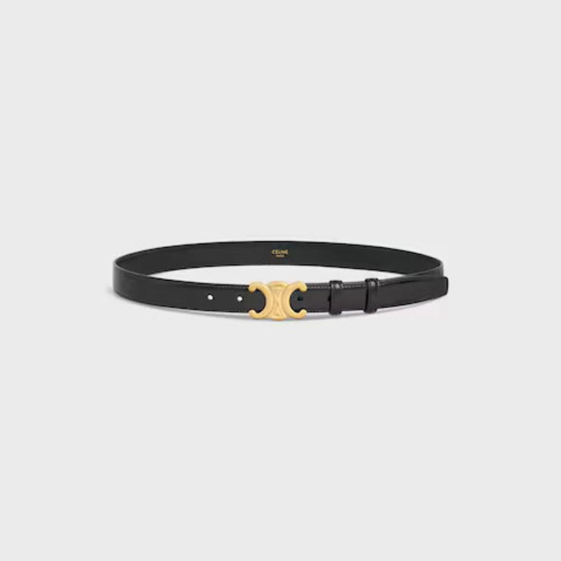 Celine E26 Belt — Black Leather