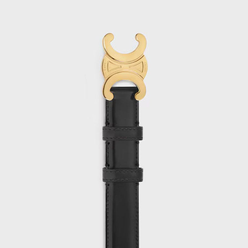 Celine E26 Belt — Black Leather