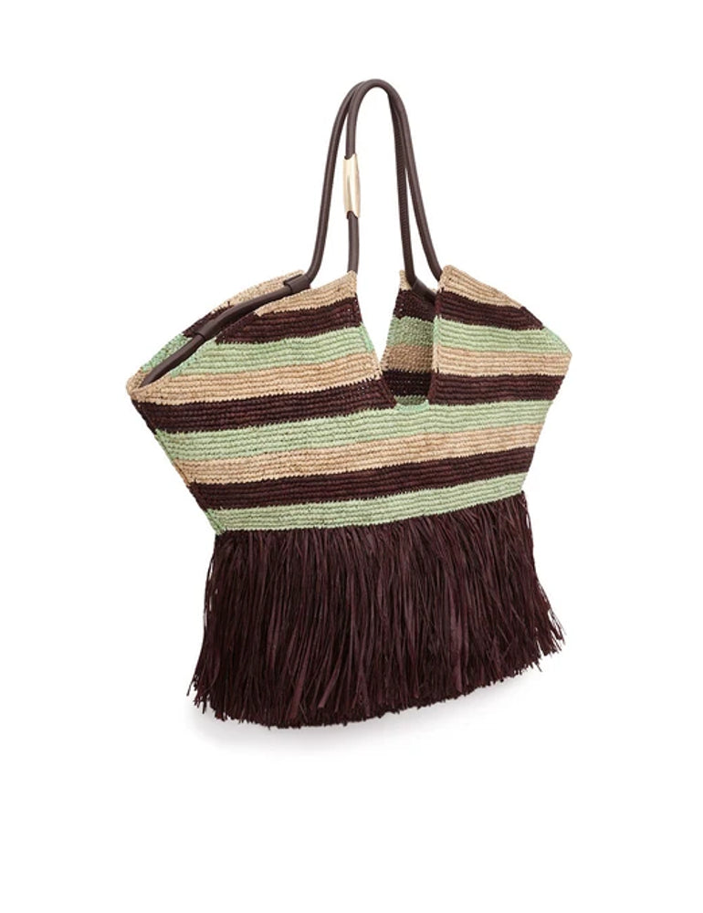 Zimmermann Brtr Shoulder Bag — Brown Straw