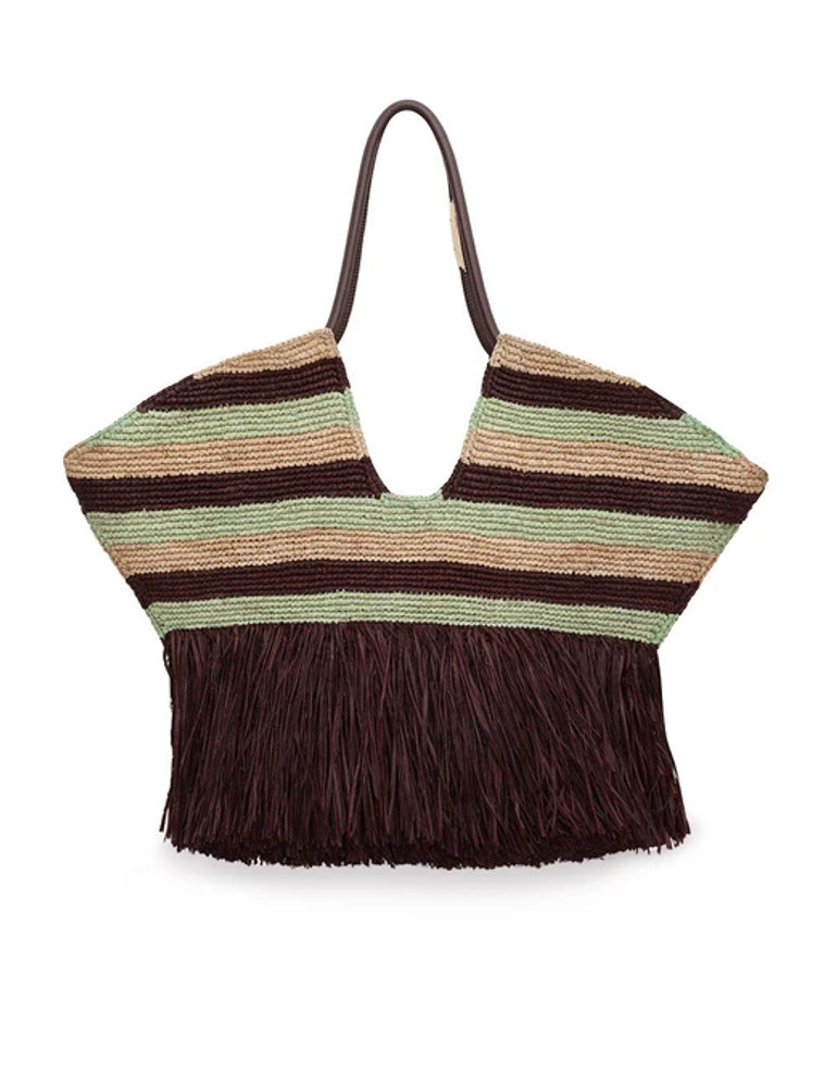Zimmermann Brtr Shoulder Bag — Brown Straw