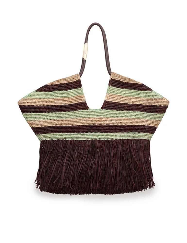 Zimmermann Brtr Shoulder Bag — Brown Straw