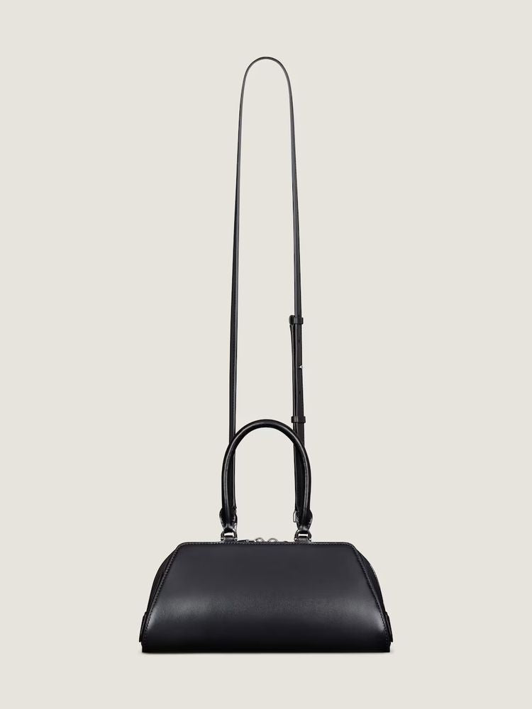 Givenchy Structured Leather Top Handle Bag — Black