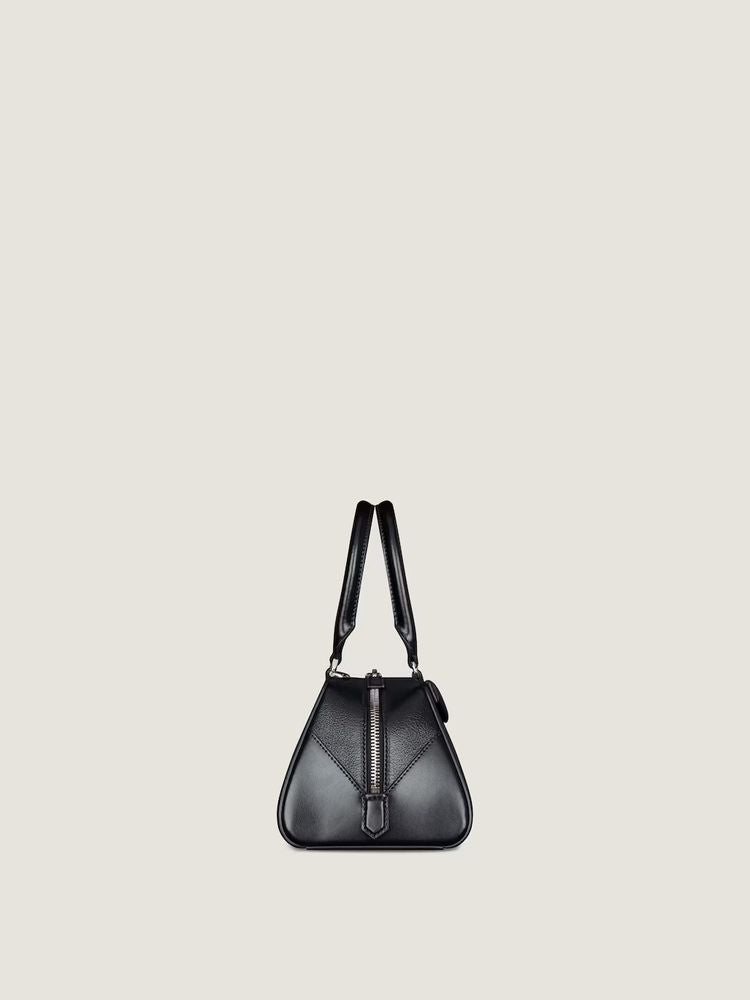 Givenchy Structured Leather Top Handle Bag — Black