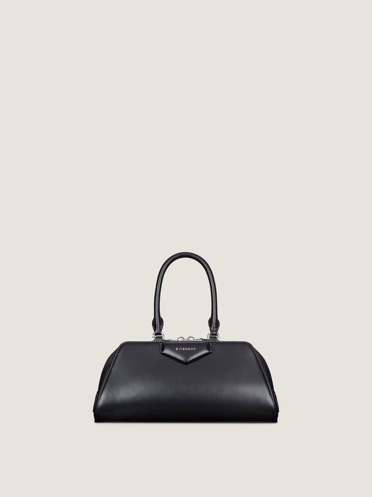 Givenchy Structured Leather Top Handle Bag — Black