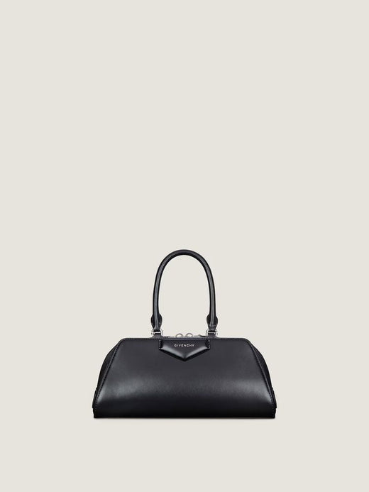Givenchy Structured Leather Top Handle Bag — Black
