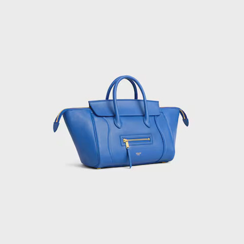 Celine E26 Shoulder Bag — Blue Leather