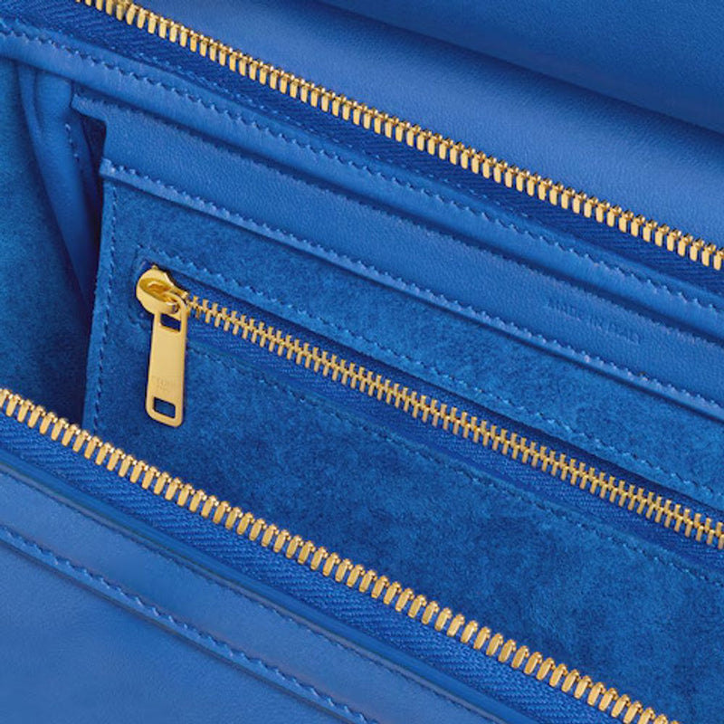 Celine E26 Shoulder Bag — Blue Leather