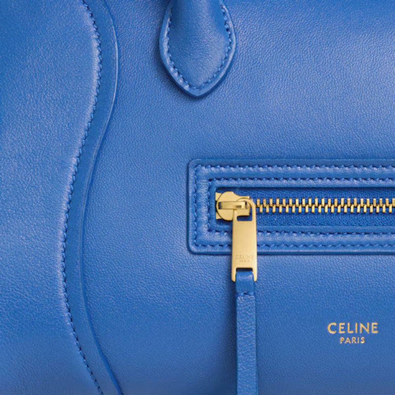 Celine E26 Shoulder Bag — Blue Leather