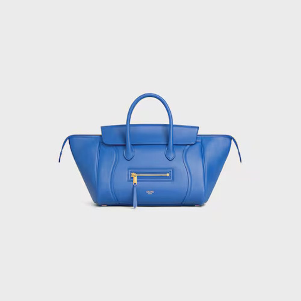 Celine E26 Shoulder Bag — Blue Leather