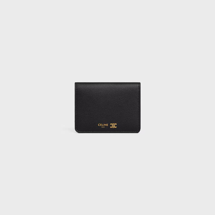 Celine Textured Leather Card Case — Black Cases