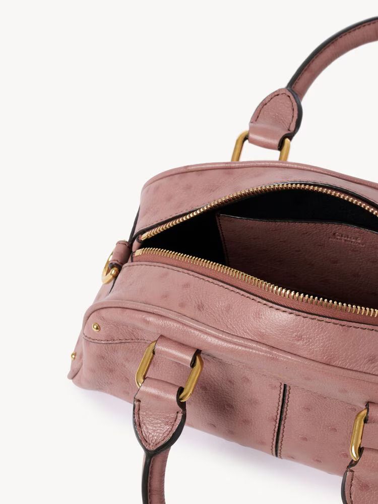 Chloé Gold-Hardware Leather Shoulder Bag — Rose