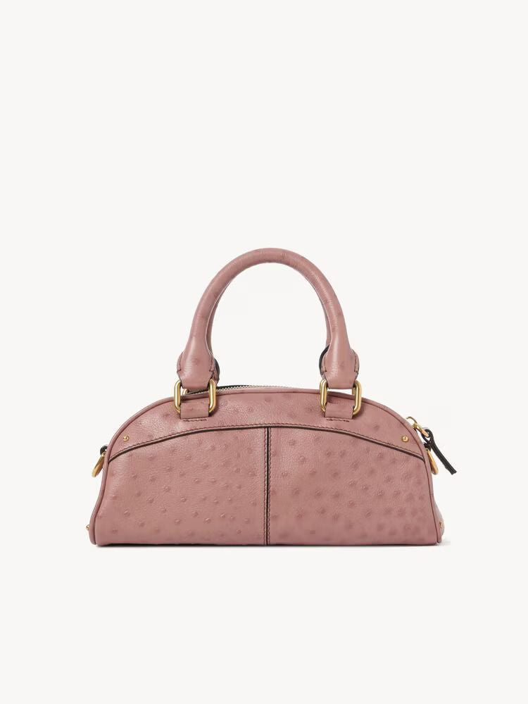 Chloé Gold-Hardware Leather Shoulder Bag — Rose