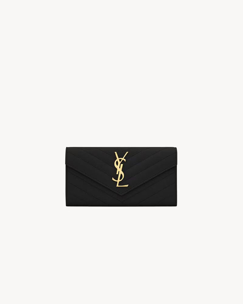 Saint Laurent Pocket Sl Wallet — Black Leather
